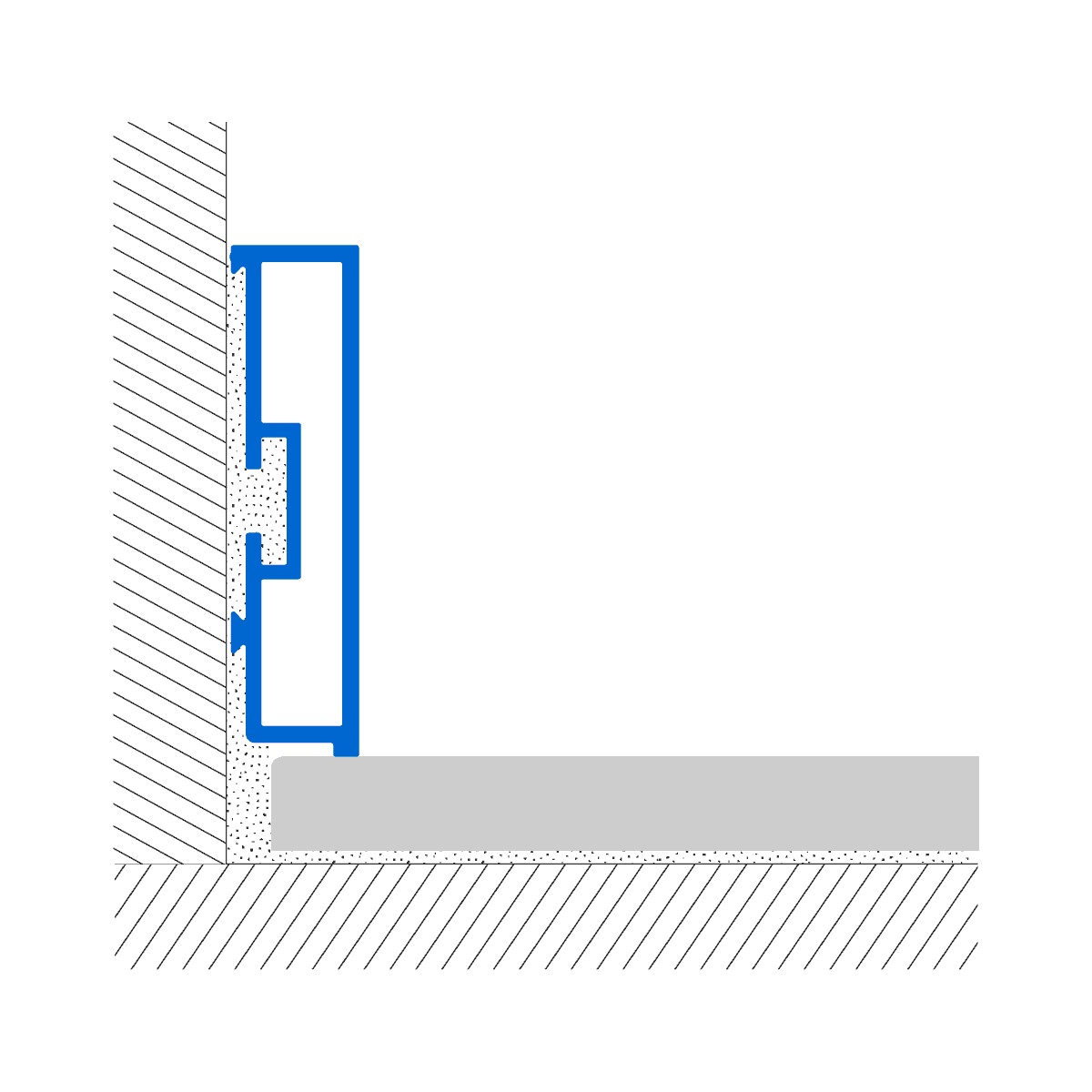 rodapé  BA 400 Alumínio