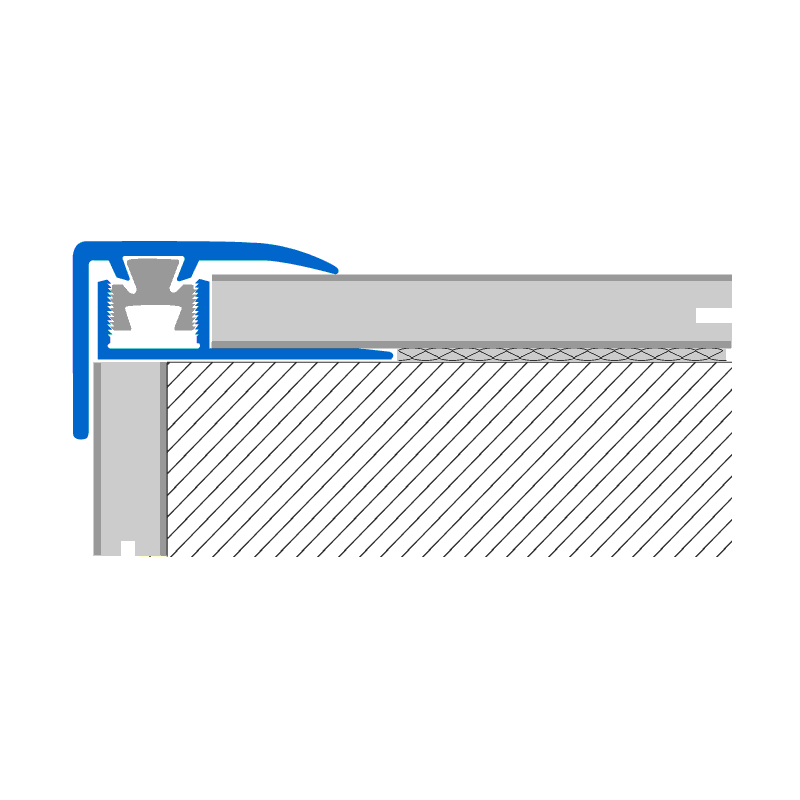 multiclip CLS 250* Alumínio anodizado  e alumínio revestido cores madeira