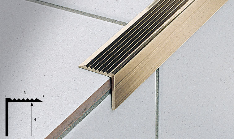 stairtec AE-OLN Latão Polido / AE-A Alumínio Anodizado