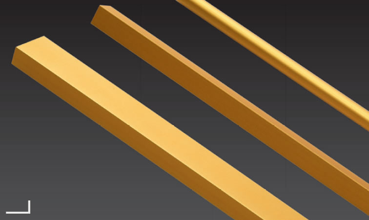 Perfil em L Alumínio Mate-Dourado-Bronze